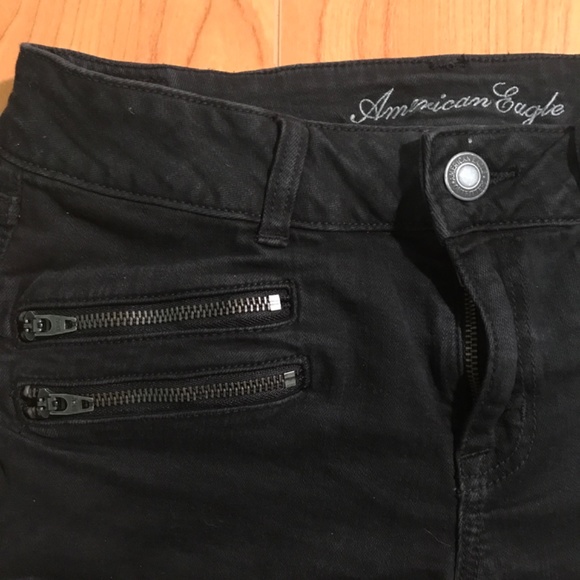 Grunge Kiss My Ass Triple Zipper Denim Shorts - Picture 3 of 5